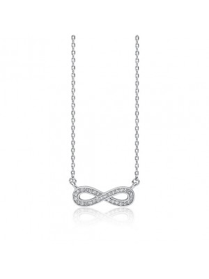 Сребърно (925) колие Infinity с цирконий